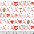 Digital Cuddle Multi Key To My Heart 58" - 60" Fabric per yard