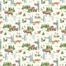 Digital Cuddle Natural Lil Pine Pals 58" - 60" Fabric per yard
