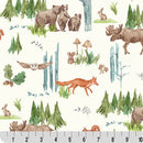 Digital Cuddle Natural Lil Pine Pals 58" - 60" Fabric per yard