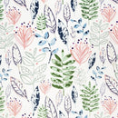 Digital Cuddle Blossom Modern Leaf 58" - 60" Fabric per yard