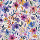 Digital Cuddle Multi Painted Petals 58" - 60" Fabric per yard