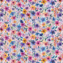 Digital Cuddle Multi Painted Petals 58" - 60" Fabric per yard