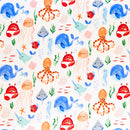 Digital Cuddle Multi Sea Pals 58"/60" Fabric per yard