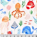 Digital Cuddle Multi Sea Pals 58"/60" Fabric per yard