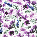 Digital Cuddle Wisteria Spring Flowers 58" - 60" Fabric per yard