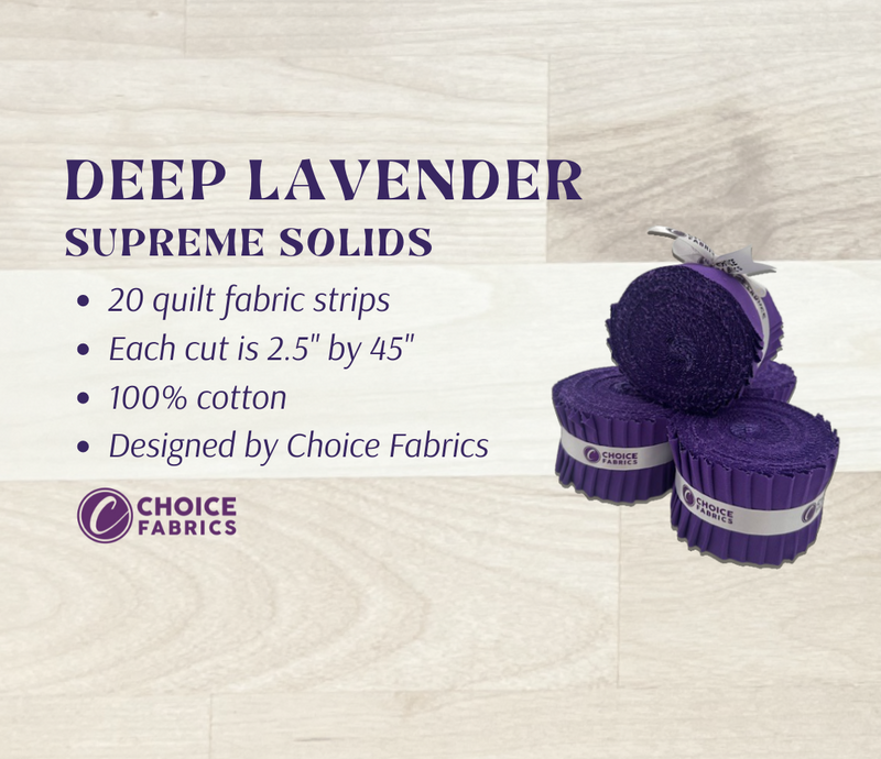 Supreme Solids - 2.5" Roll - Deep Lavender (20 cuts)