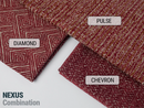 Red Geometric Upholstery Fabric – Textured & Soft