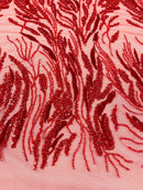 Fancy Vine Beaded Lace 54" Wide| New Creations Fabric & Foam Inc.