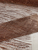 Fashion Glitter Design On A Mesh Lace 54” Wide| New Creations Fabric & Foam Inc.