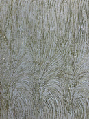Fashion Glitter Design On A Mesh Lace 54” Wide| New Creations Fabric & Foam Inc.