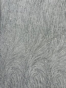 Fashion Glitter Design On A Mesh Lace 54” Wide| New Creations Fabric & Foam Inc.