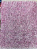 Fashion Glitter Design On A Mesh Lace 54” Wide| New Creations Fabric & Foam Inc.