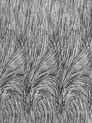 Fashion Glitter Design On A Mesh Lace 54” Wide| New Creations Fabric & Foam Inc.