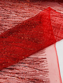 Fashion Glitter Design On A Mesh Lace 54” Wide| New Creations Fabric & Foam Inc.