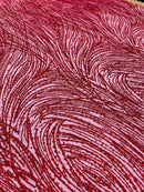 Fashion Glitter Design On A Mesh Lace 54” Wide| New Creations Fabric & Foam Inc.