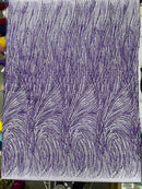 Fashion Glitter Design On A Mesh Lace 54” Wide| New Creations Fabric & Foam Inc.