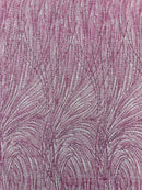 Fashion Glitter Design On A Mesh Lace 54” Wide| New Creations Fabric & Foam Inc.
