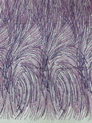 Fashion Glitter Design On A Mesh Lace 54” Wide| New Creations Fabric & Foam Inc.
