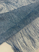 Fashion Glitter Design On A Mesh Lace 54” Wide| New Creations Fabric & Foam Inc.