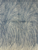 Fashion Glitter Design On A Mesh Lace 54” Wide| New Creations Fabric & Foam Inc.
