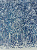 Fashion Glitter Design On A Mesh Lace 54” Wide| New Creations Fabric & Foam Inc.