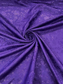 Flower Rose Jacquard Satin 58" Wide