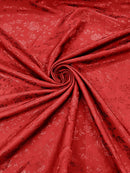 Flower Rose Jacquard Satin 58" Wide