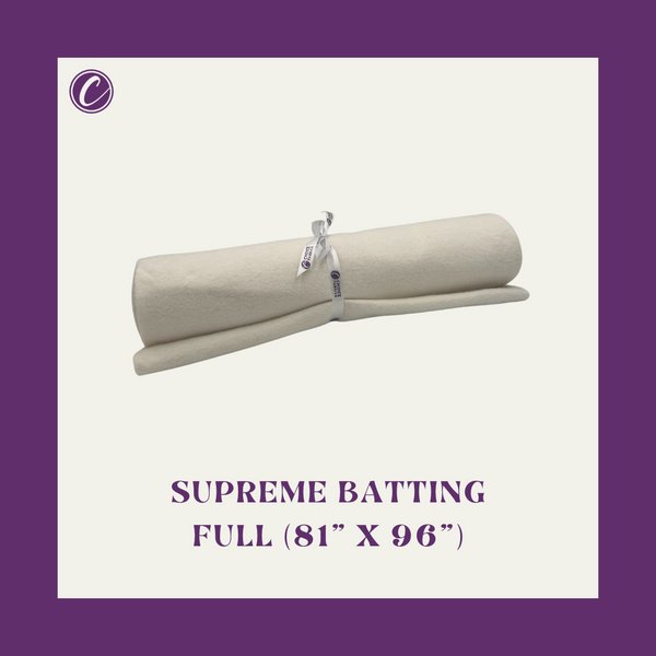 Choice Supreme Batting - 80/20 Cotton/Poly Blend - Full Size (81" x 96")