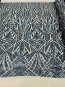 Geometric Sequin Fabric 54” Wide| New Creations Fabric & Foam Inc.