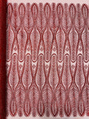 Glitter Feather Design 54" Wide| New Creations Fabric & Foam Inc.