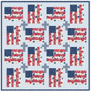 God And Country Quilt Pattern, Flag and Cross Pattern, Paper Print Version