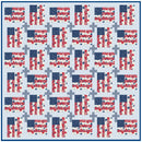 God And Country Quilt Pattern, Flag and Cross Pattern, Paper Print Version