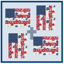 God And Country Quilt Pattern, Flag and Cross Pattern, Paper Print Version