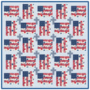 God And Country Quilt Pattern, Flag and Cross Pattern, Paper Print Version