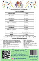 Golf Bags and Flags Quilt Pattern