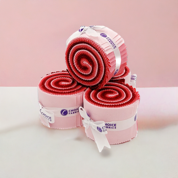 Supreme Solids - 2.5" Roll - Shades of Pink & Red (20 cuts)