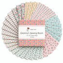 Granny's Sewing Room by Poppie Cotton - 5"x5" Charm Pack (42 Squares)