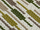 Green Striped Upholstery Fabric - Outdoor & Indoor