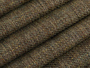 Green & Brown Woven Upholstery Fabric - Linen Look