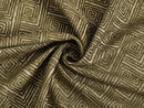 Green Geometric Upholstery Fabric – Textured & Soft