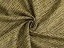 Green Textured Upholstery Fabric - Woven & Striped