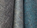 Dark Gray Woven Upholstery Fabric - Linen Look