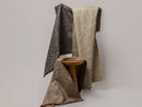 Sand Beige Woven Upholstery Fabric - Linen Look