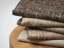 Gray & Brown Woven Upholstery Fabric - Linen Look