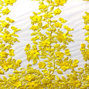 3D Embroidered Satin Floral Pearl Lace Fabric