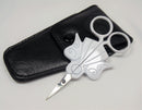 4" Angel Embroidery Scissors – Precision Needlework Scissors with Leather Case
