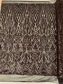 Geometric Sequin Fabric 54” Wide| New Creations Fabric & Foam Inc.