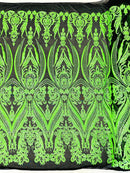 Big Sequin Damask Fabric 54” Wide| New Creations Fabric & Foam Inc.
