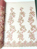 Scarlet 3d Floral Design Lace 54" Wide| New Creations Fabric & Foam Inc.