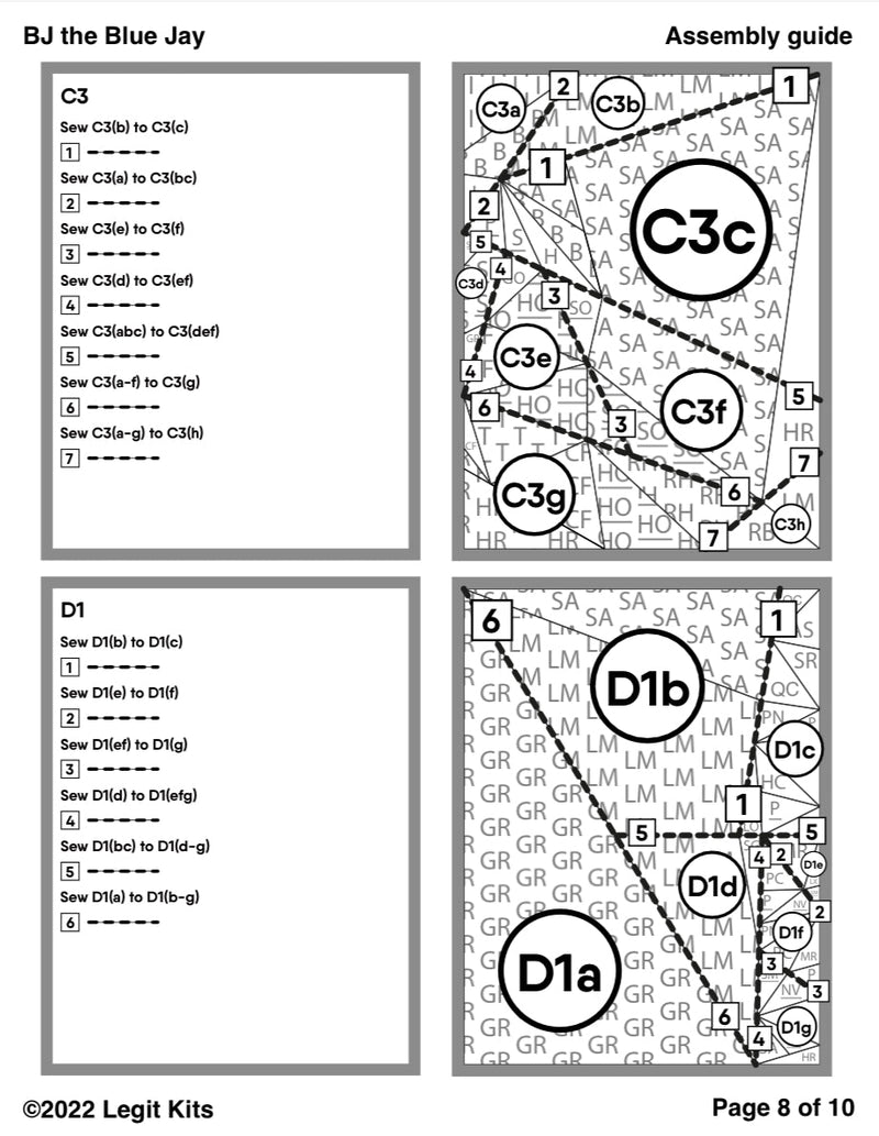 BJ the Blue Jay Pattern